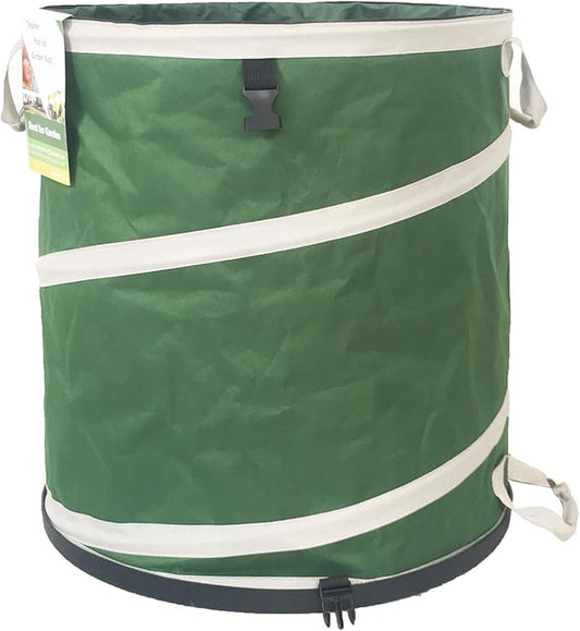 32-Gallon Collapsible Trash Can (19x25 in) Hard-Shell Bottom Yard Garden Bag for Pop-Up Recycling Bin,Yard Waste,Debris bag,Laundry Hamper,RV Camping Waste Bin,Lawn Grass,Leaf Bag,Sods,Weeds Barrel