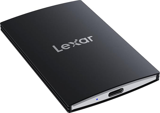 Lexar 1TB SL500 Portable SSD, Up to 2000MB/s, Compatible w/Type-C Laptops, iPhone 15/16, Smartphones, Tablets, PS5, Xbox, USB 3.2 Gen 2x2, Slim & Lightweight, External SSD, Black (LSL500X001T-RNBNU)