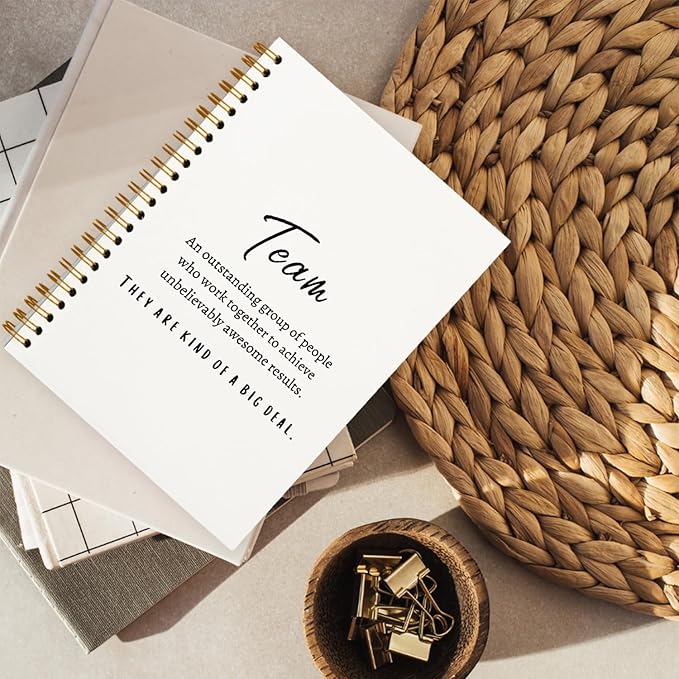 Meeting Notebook for Work, Employee Appreciation Gifts, Team Gifts for Employees, Journals for Writing, Thank You Gifts for Women Men Leader Boss Manager Mentor Coworkers, Blank Notebook 5.5"x8.3"