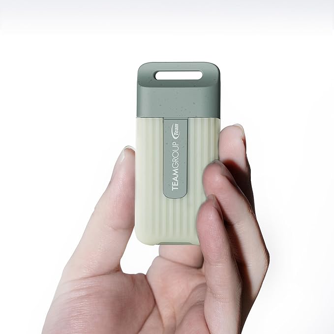 TEAMGROUP PD20 ECO 1TB Portable External Solid State Drive SSD Read up to 1000MB/s USB 3.2 Gen2x1 Type-C Waterproof Dustproof IP54 TPSEG4001T0C102