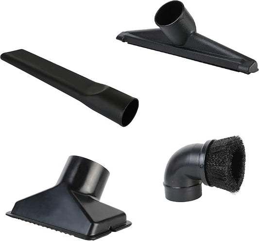Shop Vac Accessories 2 1/2 inch Attachments (2.5 Wet Dry Vac Accessories - Floor Brush, Dust Brush, Crevice Tool, Utility Nozzle, for Shop Vac (4-Pack Attachments)
