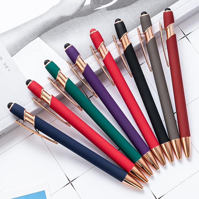 Custom Engraved Ballpoint Pens Bulk, Personalized with Name/Logo, Black or Blue Ink, Smooth Writing for Office, School, Business, Church, Reunion Lake 10 Pcs