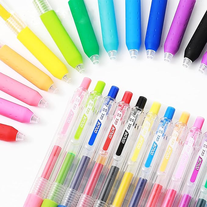 Jelly colors Journal Planner Pens Colorful 0.5mm Markers Fine Tip Drawing Pen Porous Fineliner Pen for Bullet Journaling Writing Note Taking Coloring Art Office School Supplies (12 jelly colors)