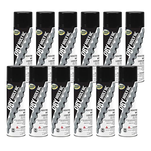 Zep Dry Moly NC Dry Film Lubricant - 14 oz (Case of 12) 10601 - Reduces Friction and Wear for Metal-to-Metal Contact Points, Stable and Effective, Non-Chlorinated