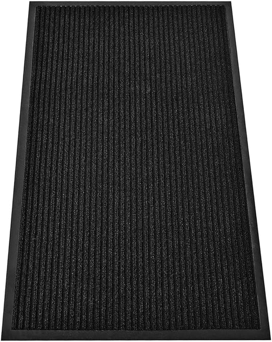 SRDDQLC Door Floor Mat Commercial Grade Large Size Heavy Duty Tough Entry Collection Slip Skid Entrance Mat with Rubber Backing Low Profile and Easy to Clean Indoor Outdoor Rug,3x6FT,Black
