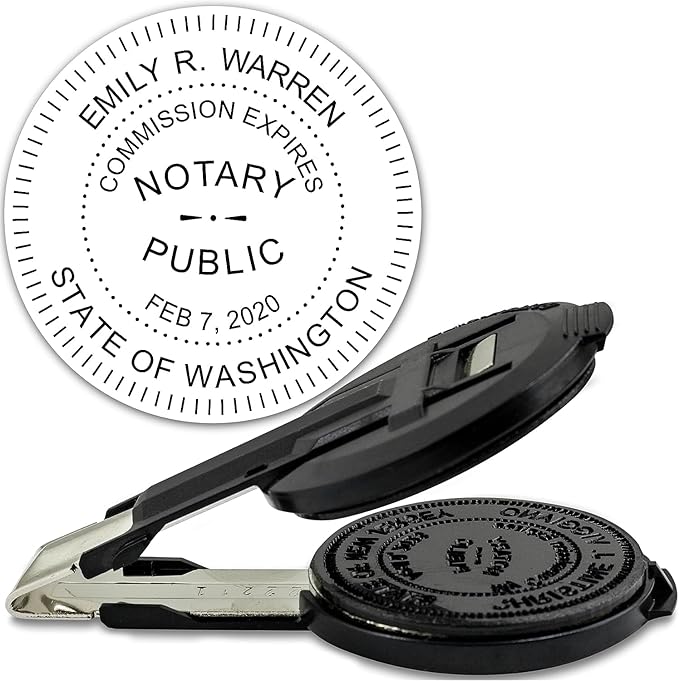MaxMark Insert Only for Notary Seal Round Embosser for Washington State