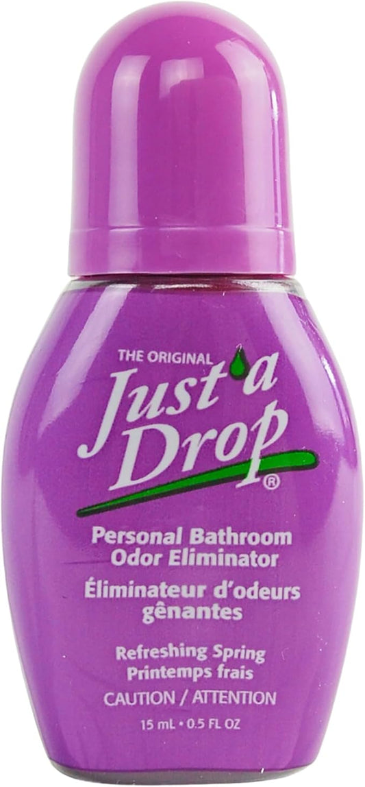 Prelam Just a Drop Odor Eliminator - Long-Lasting and Eco-Friendly Formula - Leaves Bathroom Smelling Clean and Fresh - Fits into Your Pocket or Purse - Easy To Use - Refreshing Spring - 0.5 oz Drops
