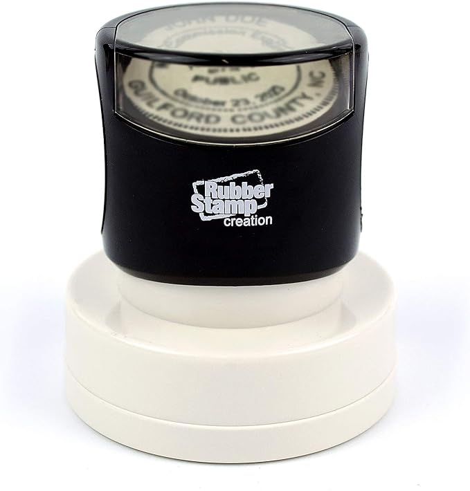 MaxMark Round Notary Pre-Inked Stamp for State of Indiana