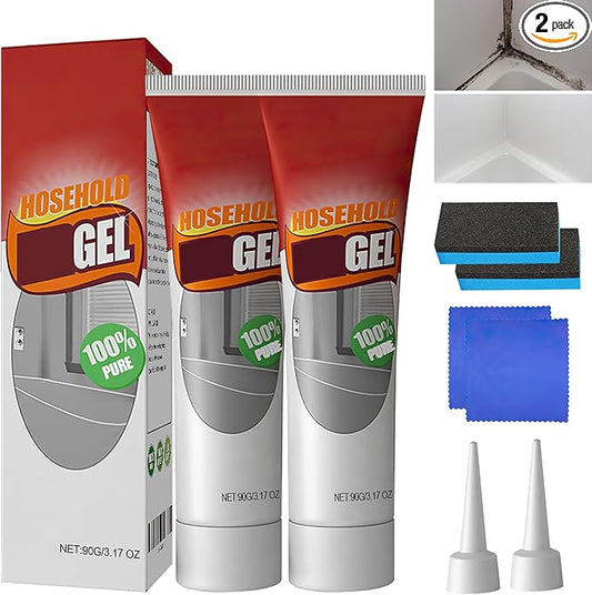 Nexa Remover Gel, Nuroclean Remover Gel Nexa, Powerful Household Cleaning Gel, Highly Effective In Penetration, Suitable For Bathroom And Kitchen Tile Gaps, Wall Cleaning (2 PCS)