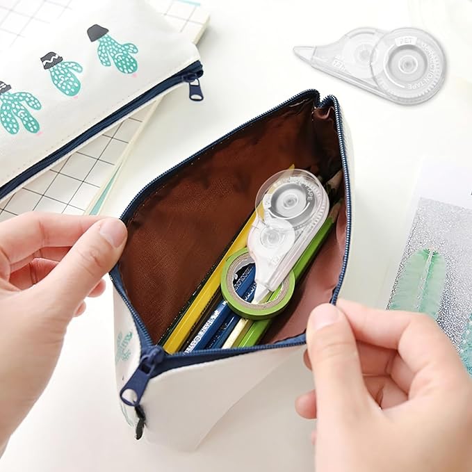 4 Pcs 39.4 Ft Correction Tape, Tear-Resistant Tape Bulk for School, Office, Note Taking, Journal (Tape Width 0.2 in, Clear)