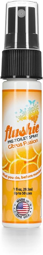 Flushie Pre-Toilet Sprays for Poop Travel Size Toiletries Bathroom Spray for Poop Spray for Toilet Deodorizer Traveling Essentials Poop deodorizer Poop Odor eliminator