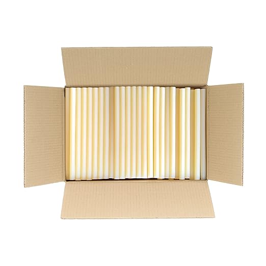 ASA Hot Glue Sticks for Glue Gun - 5/8" x 10" | High-Strength Hot Gun Sticks Adhesive for Corrugated Materials | Industrial Grade for Packaging & Woodworking | Pack of 266