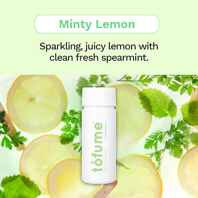 Effervescent Bathroom Air Freshener - Fresh Minty Lemon - Toilet Deodorizer, Bathroom Odor Eliminator, Toilet Freshener, Flushable Air Freshener Toilet Tablets, 1 Pack (30 Tablets)