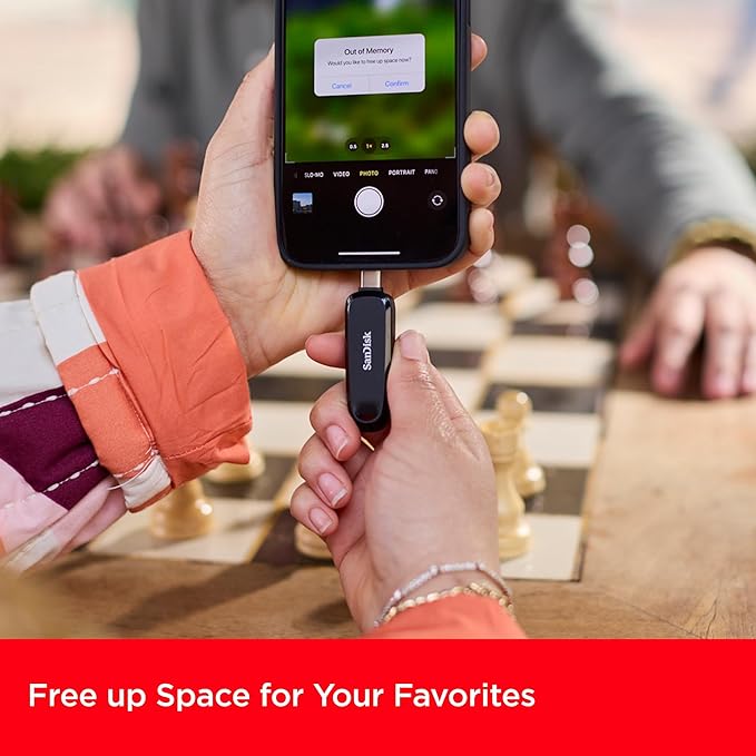SanDisk 256GB Phone Drive - The 2-in-1 USB for Smartphones, Tablets, and Computers - Thumb Drive with USB Type-C and Type-A Connectors, Nasturtium Orange - SDDDC6-256G-G46NO