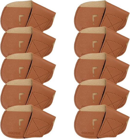 I Golf Iron Headcovers 10pcs PU Fit Both Right-Handed Clubs Golf Club Protector for Titleist Callaway Ping Taylormade Fit More Brands Golf Iron.