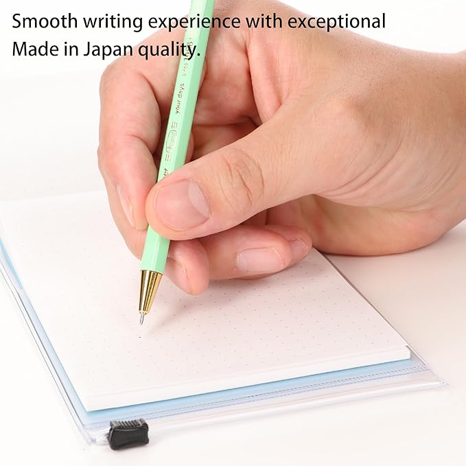 MARK'STYLE Time For Paper – Retro styling Ballpoint Pen, 0.5mm Black Gel Ink, For Office, School, and Journaling | Made in Japan, Refill Included (Navy)