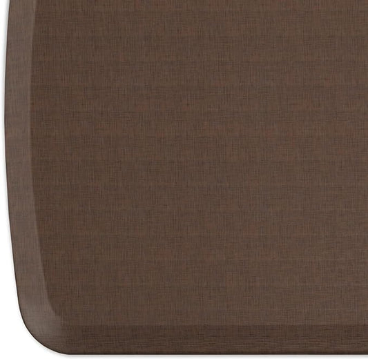 GelPro Elite Premier Gel & Foam Cushioned Anti-Fatigue Kitchen Floor Comfort Mat, Padded Stain-Resistant, Waterproof, Non-Slip Comfort Padded Desk/Office Mat, 20" x 48", Linen Truffle