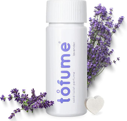 Effervescent Bathroom Air Freshener - Floral Lavender - Toilet Deodorizer, Bathroom Odor Eliminator, Toilet Freshener, Flushable Air Freshener Toilet Tablets, 1 Pack (30 Tablets)