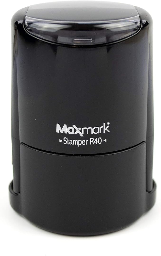 Round Notary Stamp for State of Idaho - Self Inking Stamp - Top Brand Unit with Bottom Locking Cover for Longer Lasting Stamp - 5 Year Warranty