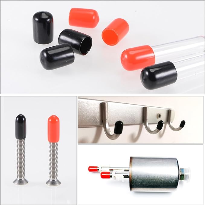 uxcell 20pcs Rubber End Caps 36mm ID Vinyl PVC Round Tube Bolt Cap Cover Screw Thread Protectors Blue