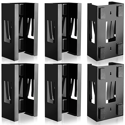 Lounsweer 6 Pcs Magnetic Glove Dispenser Holds Boxes of Towels Paper Tissue Glove Box Holder Wall Mount Kitchen Fridge Tool(Black)