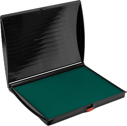 Large Premium Green Ink Stamp Pad - 5" by 7" - Quality Felt Pad