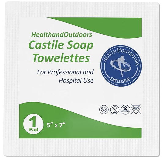 HAO Castile Soap Cleansing Towelettes 125 Count Refreshing Scented Wipes White 125 Count (Pack of 1) HAO-CST-125