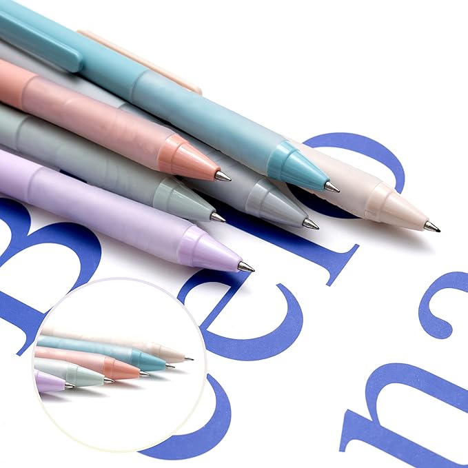 Linbsunne Ballpoint Pens Medium Point 1mm Black Pen with Super Soft Grip Ball Point Pen for Men Women Retractable Pens (12-pack)