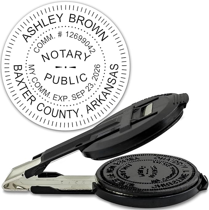 MaxMark Insert Only for Notary Seal Round Embosser for Arkansas State