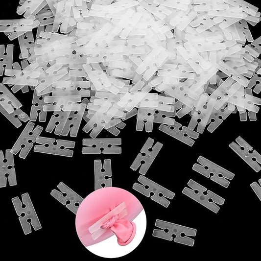 300 Pcs Balloon Ties Plastic Balloon Clips for Sealing, H Shape Bulk Balloons Tying Tool for Wedding Party Christmas Birthday Decoration, Fast Knot and Seal Balloons