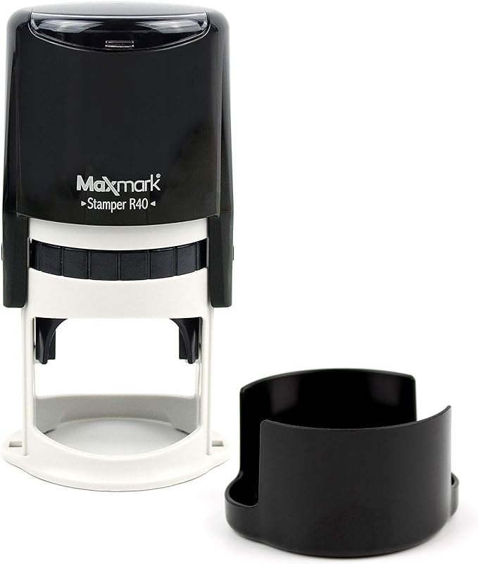 Round Notary Stamp for State of Kentucky- Self Inking Stamp - Top Brand Unit with Bottom Locking Cover for Longer Lasting Stamp - 5 Year Warranty