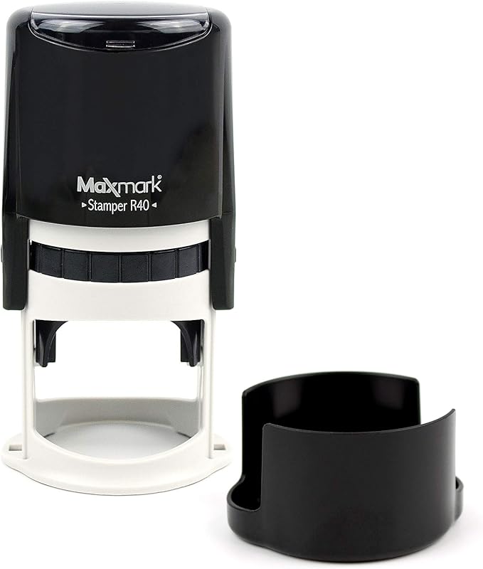 Round Notary Stamp for State of New York- Self Inking Stamp - Top Brand Unit with Bottom Locking Cover for Longer Lasting Stamp - 5 Year Warranty