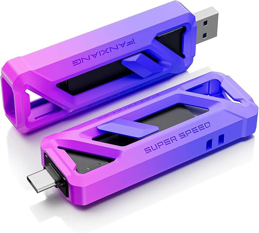 Flash Drive 1TB, Up to 2050MB/s USB 3.2 Gen2×2, USB Drive with USB A + Type C, 2-in-1 USB Memory Stick Thumb Drive for iPhone/Android/Windows/MacPC/Laptops, FF958