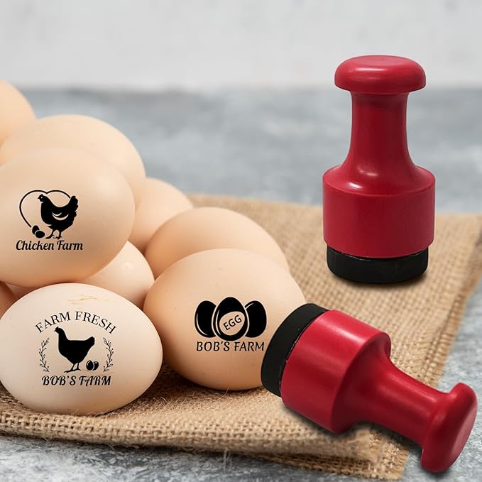 Custom Egg Stamp Personalized Egg Stamps for Fresh Eggs with Your Text & Design for Farm Branding Backyard Eggs