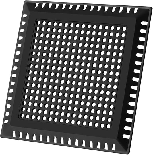 Hair Catcher/Drain Strainer/Shower Drain Cover for Bathroom Floor Drain, Stainless Steel and Silicone (4inch, Matte Black)