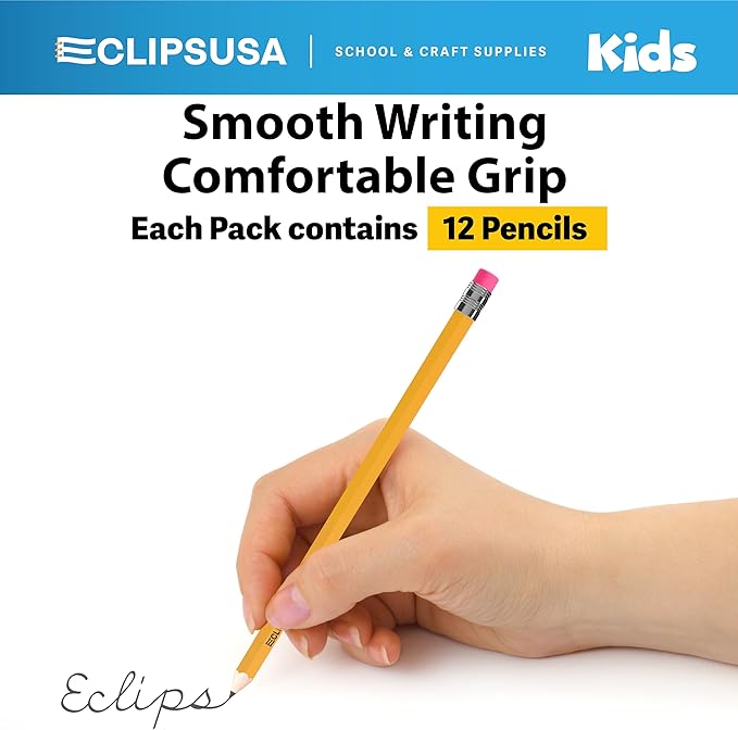 Pencils Bulk, Pencils #2 (48 Boxes), Number 2 pencils, Pre-Sharpened Pencil Bulk, School Supplies Bulk, Office Supplies Bulk, Box May Vary, 12 Pencil Per Box (48 Boxes)