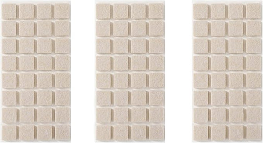 Furnigear Felt Furniture Pads for Hardwood Floor - Self Adhesive Chair Felt Pads, Floor Protector for Furniture Feet, Furniture Sliders Moving Your Furniture Smoothly - Anti Scratch 96 Pcs 3/4" Square