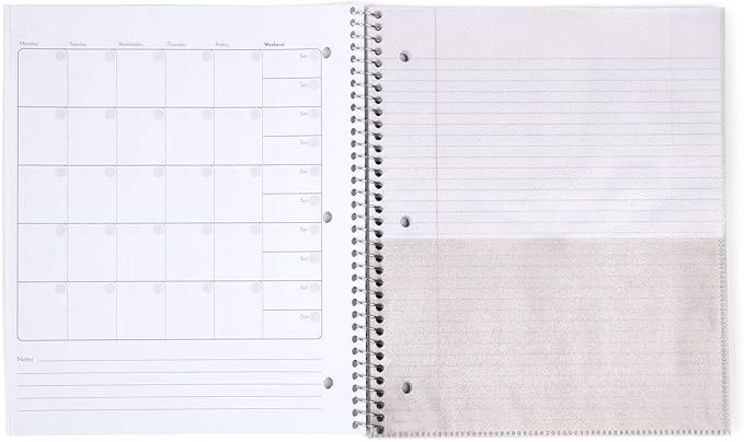 Mintra Office Durable Spiral Notebooks, 1 Subject, (Blue, College Ruled 3 Pack), 100 Sheets, Poly Pocket, Moisture Resistant Cover, Strong Chipboard back, For School, Office, Business,
