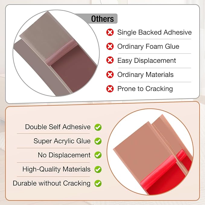 Floor Transition Strip Self Adhesive Vinyl Door Threshold for Doorways Carpet Edging Trim Overlap Edge Reducer for Laminate Floor, Carpet, Tile (Grayish Brown Wood Grain, 2/5" to 3/5", 10Ft)