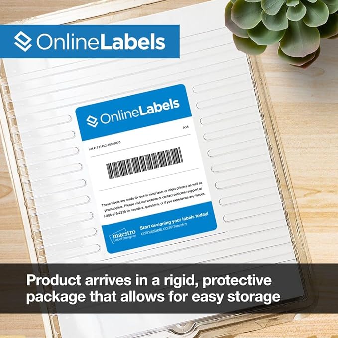 4 x 4 Square Label - Pack of 4,000 Labels, 1,000 Sheets - Inkjet/Laser Printer - Online Labels