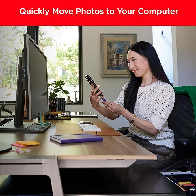 SanDisk 128GB Phone Drive for Android - The 2-in-1 USB for Smartphones, Tablets, and Computers - Thumb Drive with USB Type-C and Type-A Connectors, Purple Opulence - SDDDC6-128G-G46PO