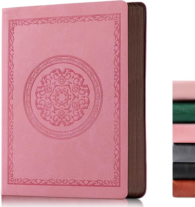 2025 Leather Vintage Journal Notebook,300 Pages,Leather Softcover Lined Journal Notebooks for Women Men,Notebook Journals for Writing Travel,Business,Office,7.1'' X 9.8''