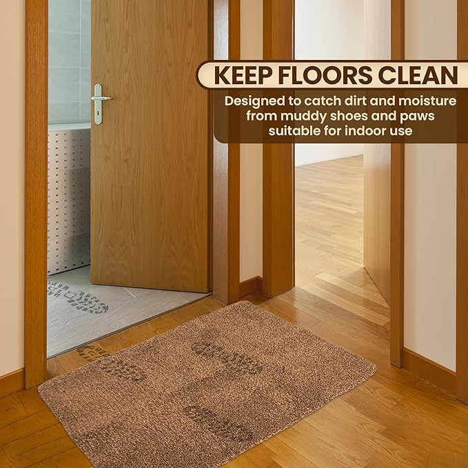 Premium Microfiber Indoor Door Mat – 36"x72" Washable Entry Mat, Non-Slip, Waterproof Backing, Super Absorbent, Low Profile Entryway Doormat for Indoor Entrance
