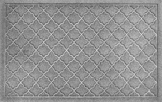 WaterHog Heavy Duty Doorway Mat, 2' x 3', Made in USA, Durable & Skid-Resistant Entryway Mat, Water-Trapping, Indoor/Outdoor Decorative Floor Covering, Cordova Collection, Medium Grey