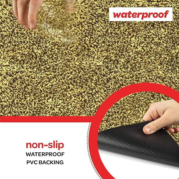 Premium Microfiber Indoor Door Mat – 24"x36" Washable Entry Mat, Non-Slip, Waterproof Backing, Super Absorbent, Low Profile Entryway Doormat for Indoor Entrance