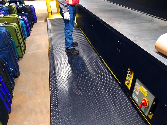 Rhino Mats, American Classic Diamond Anti-Fatigue Mats, Industrial Ergonomic Comfort Standing Mat for Work, Home, Garage, Office, Kitchen or Anywhere (Black 1" Thick, 2 FT. x 13 FT.)