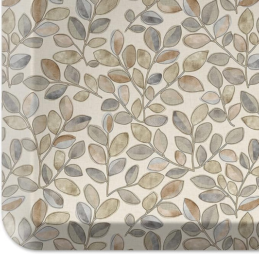 GelPro Designer Comfort Cushioned Anti-Fatigue Standing Kitchen Floor Mat, Padded Stain-Resistant, Waterproof, Non-Slip Comfort Padded Desk/Office Mat, Orchard Almond Kitchen Mat 20x72