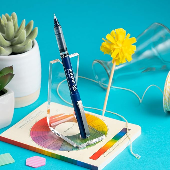 Pilot Precise V5 Rollerball Pens, Extra Fine Point 0.5 mm Navy Blue Pen, Navy Blue, Pack of 12