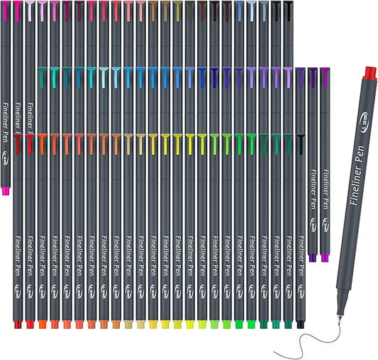Vanstek 72 Colors Journal Planner Colored Pens, Fineliner Pens for Journaling, Writing Coloring Drawing, Note Taking, Calendar, Planner, Art Office School Gift Supplies