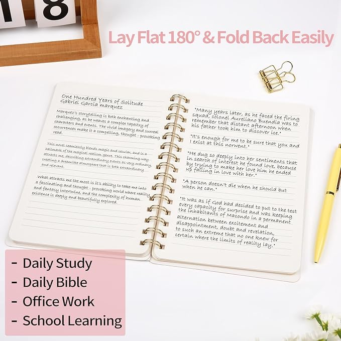 Lined Spiral Notebook College Ruled A5 Journal Book for Note Taking, 160 Pages Writing Journal for Office and Home School Supplies 5.75x8.125 inch (3pack-NavyBlue/LightGreen/Violet)